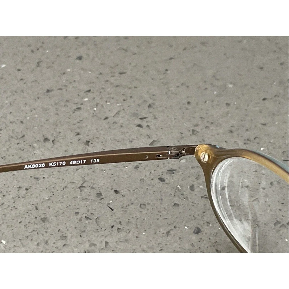 Anne Klein Brown Aqua Oval Eyeglasses FRAMES ONLY AK8026 K5170 48-17-135